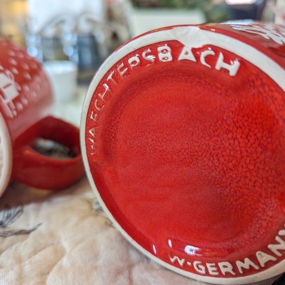 Waechtersbach Germany Holiday Christmas Snowflake Santa Mugs - Picture 6 of 9